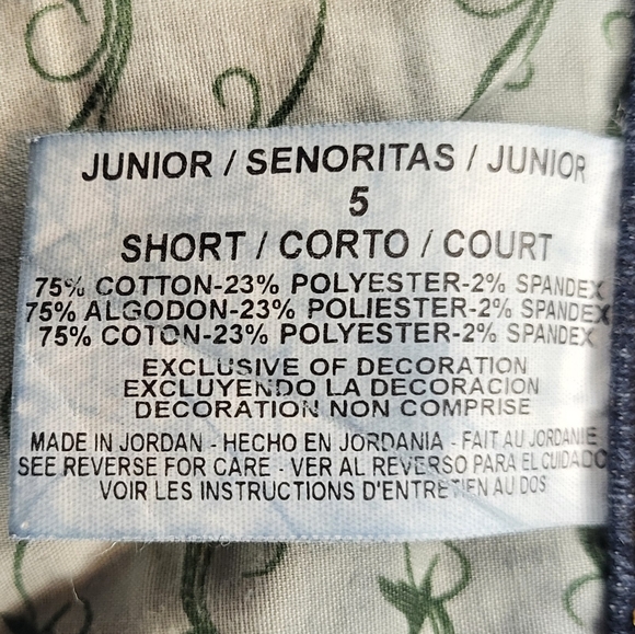 Grane Jeans Juniors Short Low Rise Curvy Bootcut Dark Wash Denim - Picture 7 of 7